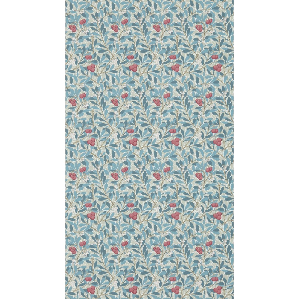 Arbutus Wallpaper 214718 by Morris & Co in Woad Russet Red